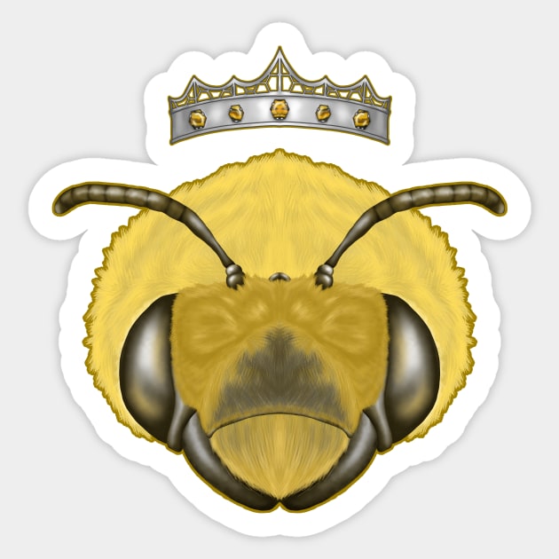 crowned bee Sticker by JadedWolvesArt